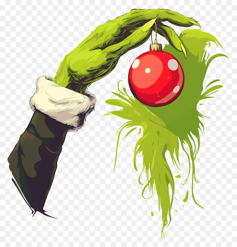 Grinch，Mão Verde PNG