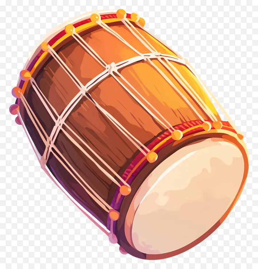 Dhol Lohri，Tambor Marrom PNG