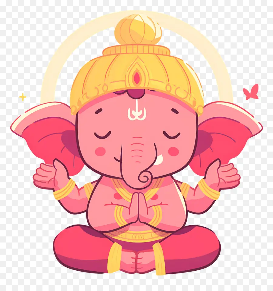 Senhor Ganesha，Elefante Rosa PNG