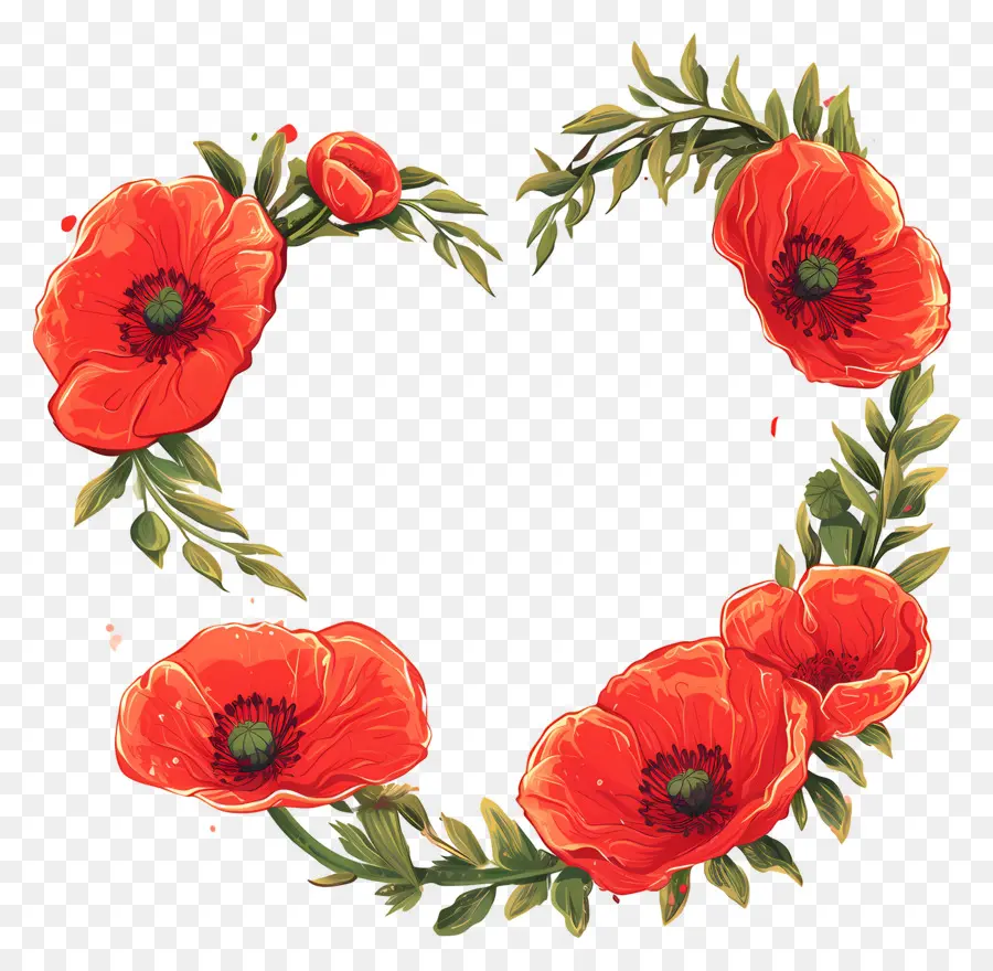 Dia De Anzac，Coroa De Papoula Vermelha PNG