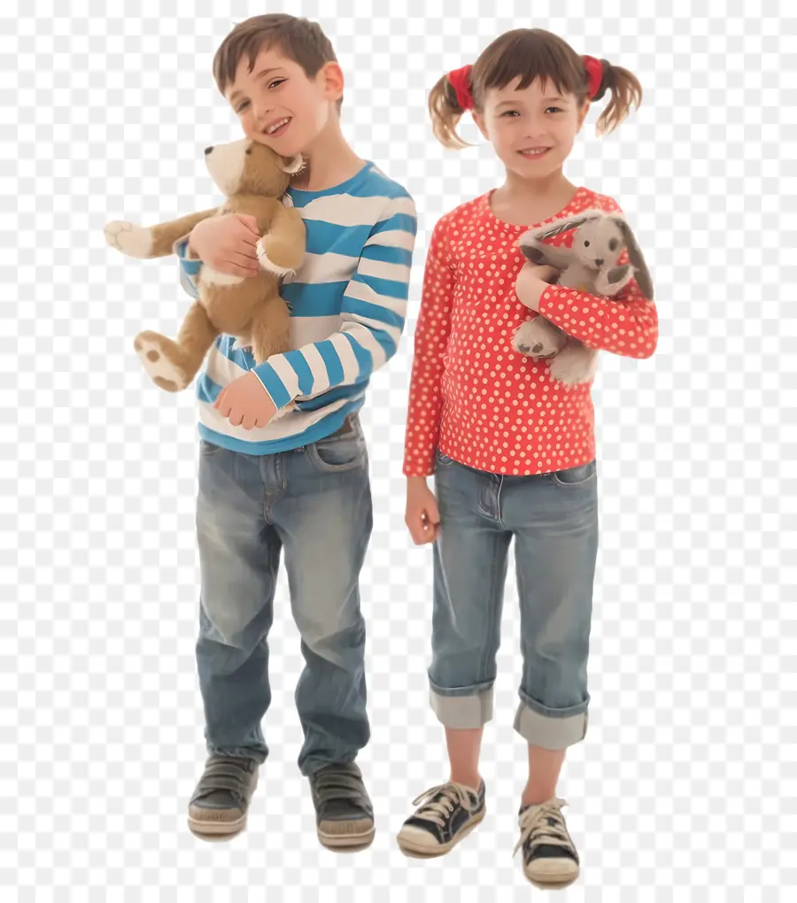 Topsy E Tim，Menino E Menina Com Brinquedos PNG