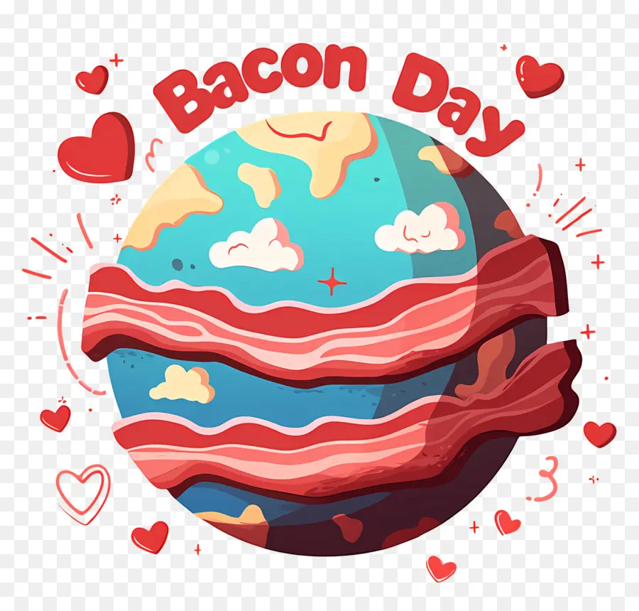 Dia Nacional Do Bacon，Dia Do Bacon Com A Terra PNG