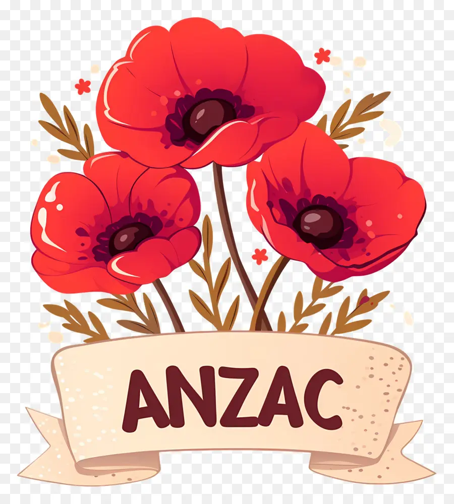 Dia De Anzac，Arranjo De Papoula Anzac PNG