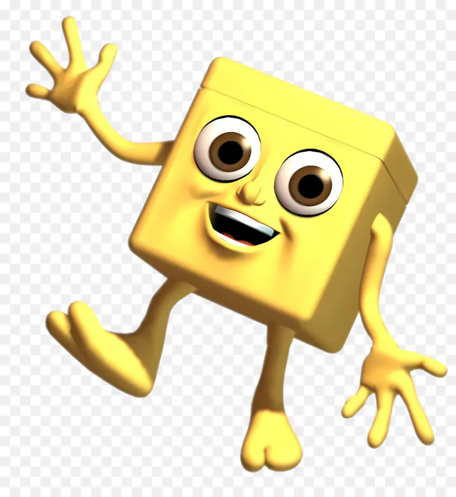 Cubeez，Personagem De Cubo Amarelo PNG