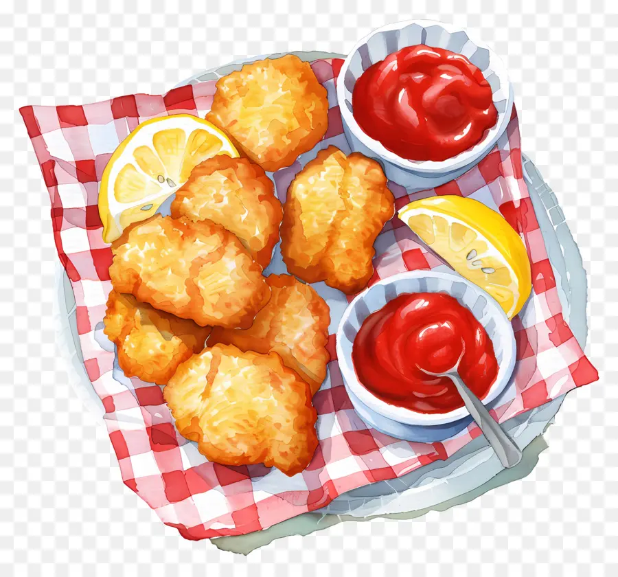 Nuggets De Frango Frito，Pepitas Fritas PNG