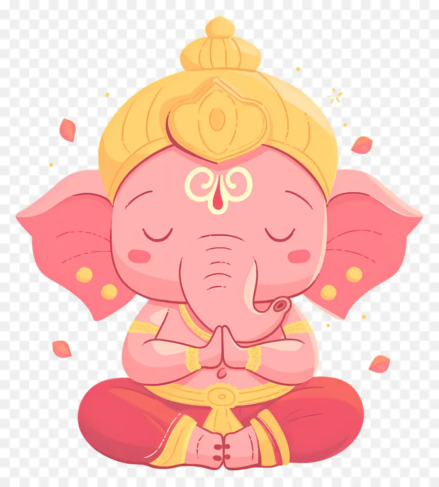 Senhor Ganesha，Elefante Rosa PNG