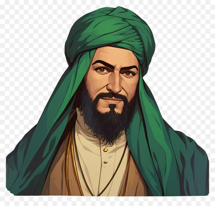 Mestre Sufi，Homem Com Turbante PNG