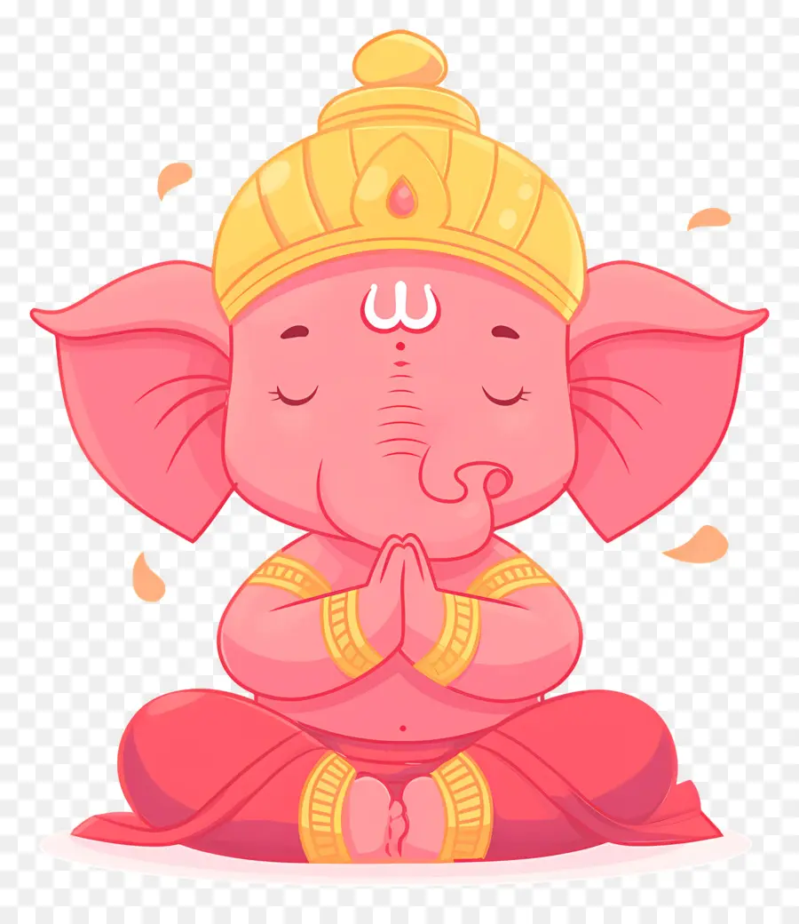 Senhor Ganesha，Elefante Rosa PNG