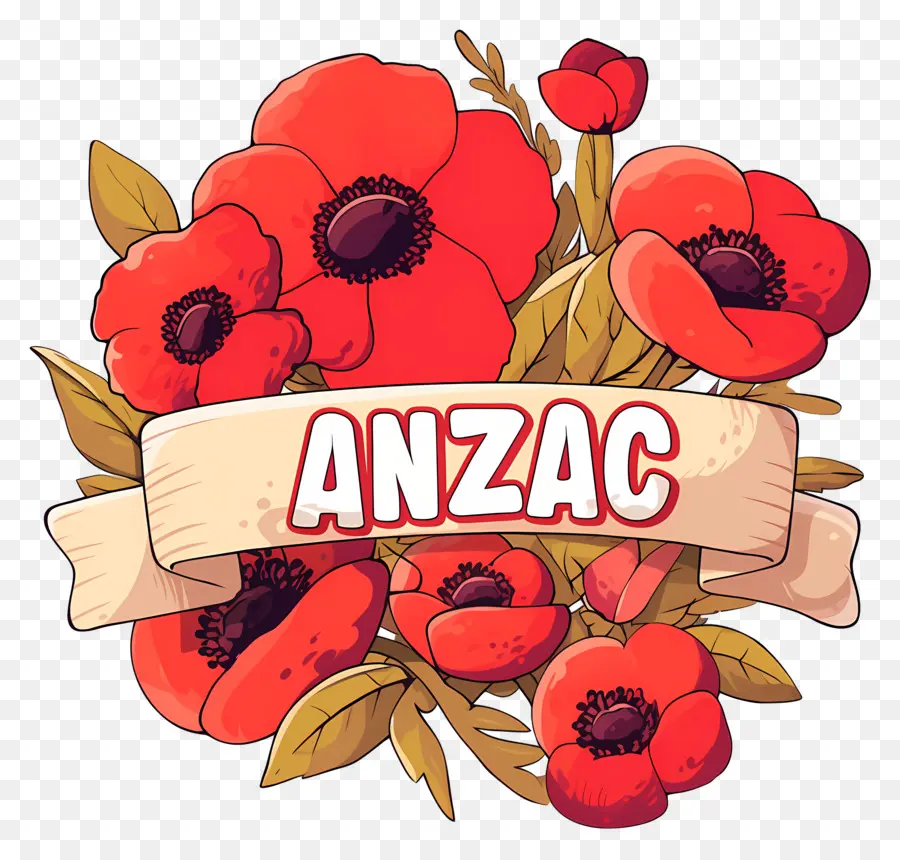 Dia De Anzac，Arranjo De Papoula Anzac PNG