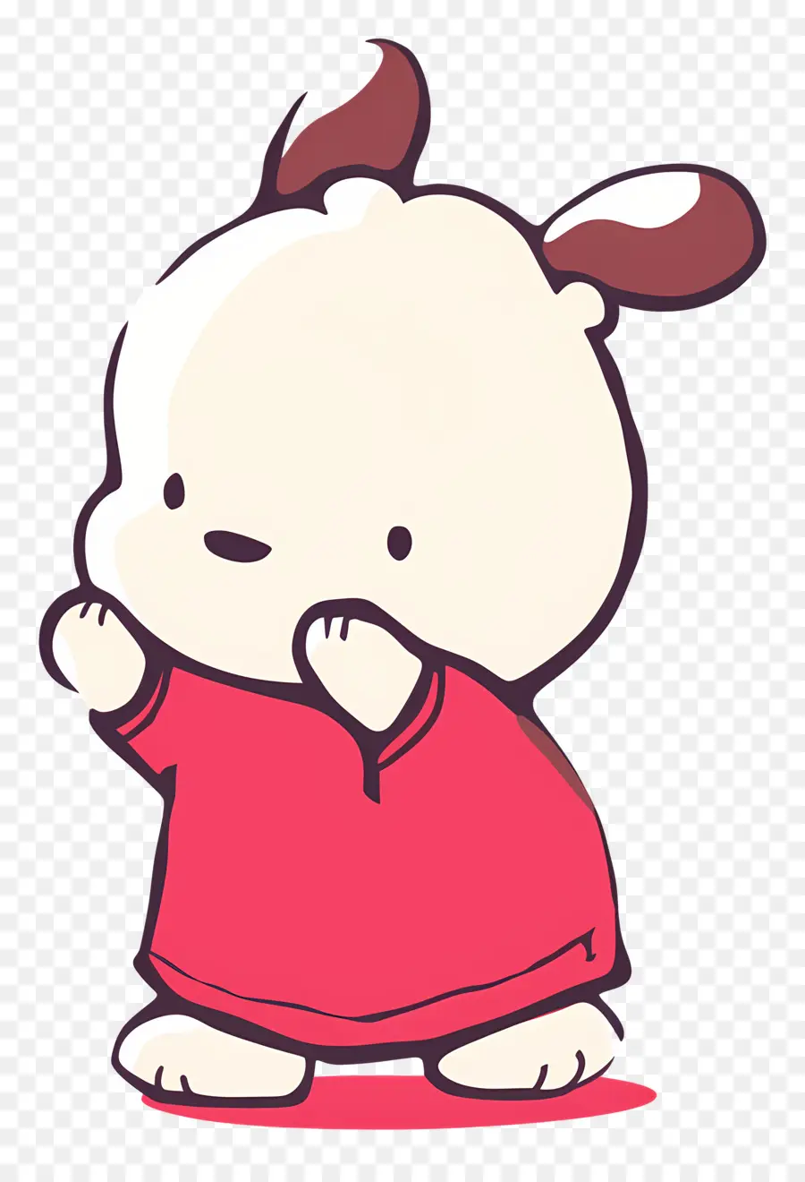 Cachorrinho，Cachorro De Desenho Animado Com Camisa Vermelha PNG