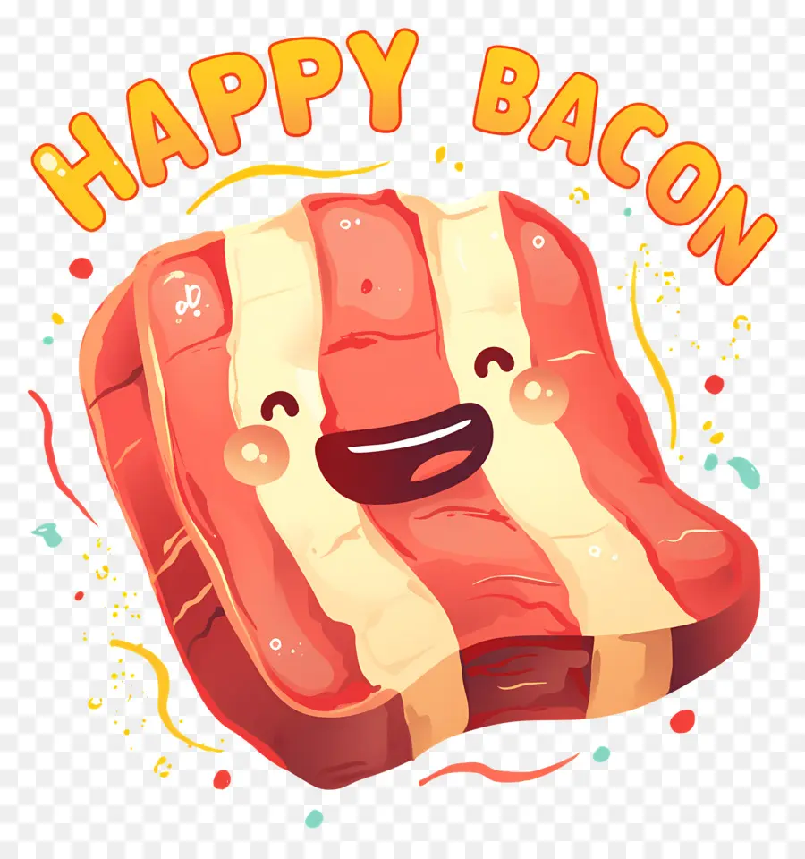 Dia Nacional Do Bacon，Bacon Feliz PNG