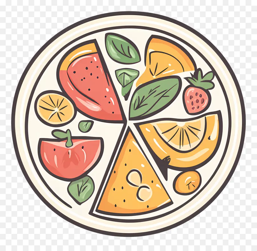 Logotipo De Comida，Prato De Frutas PNG