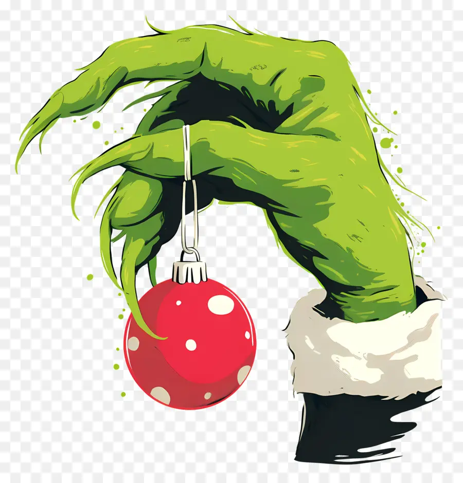 Grinch，Mão Verde PNG