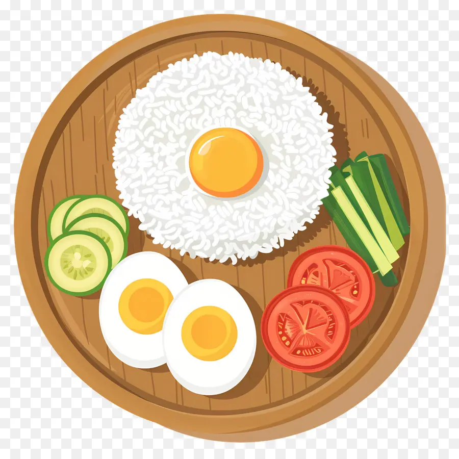 Nasi Lemak，Arroz E Ovo PNG