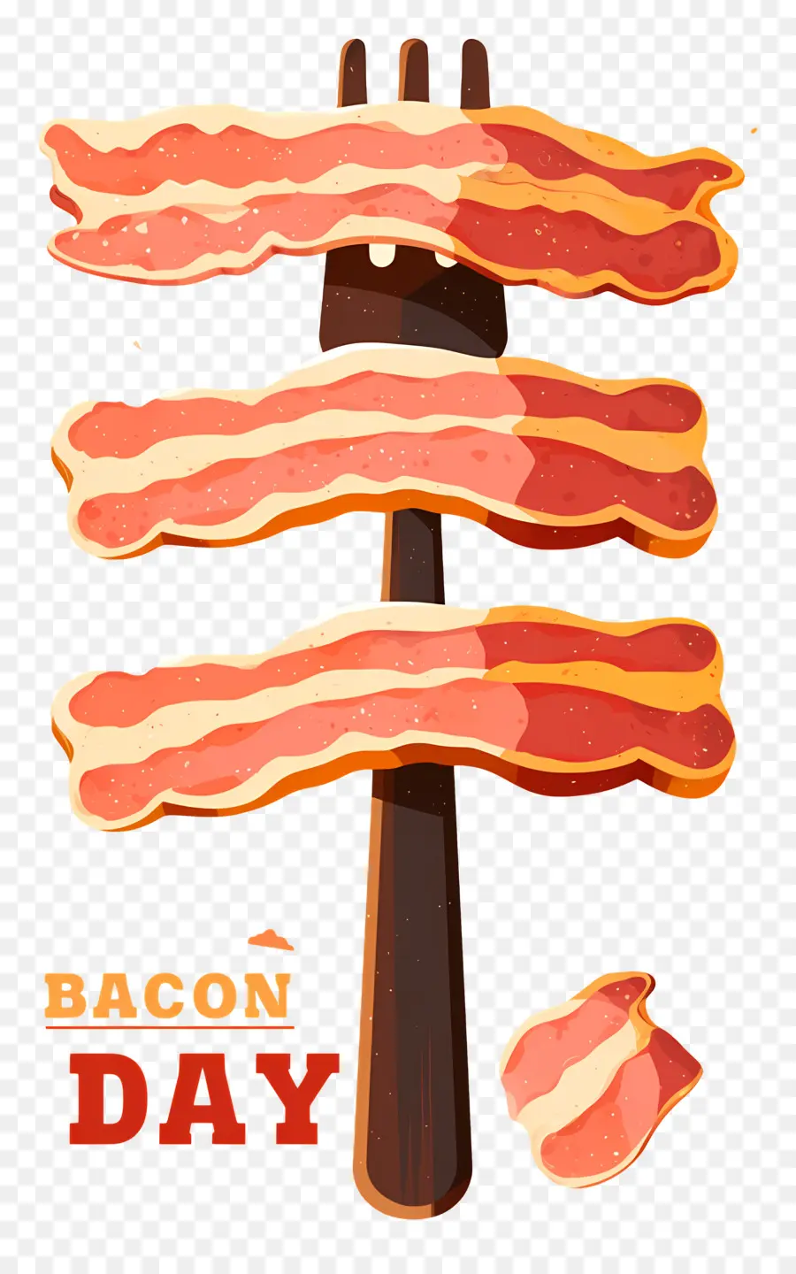 Dia Nacional Do Bacon，Garfo De Bacon Para O Dia PNG