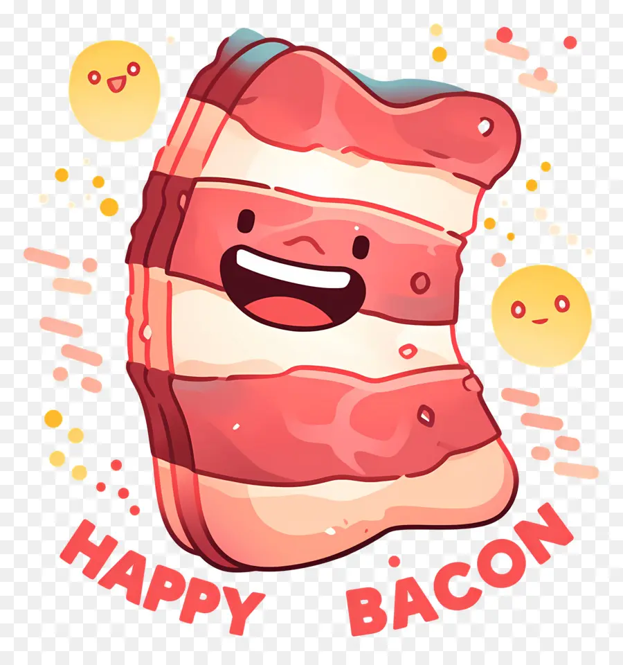 Dia Nacional Do Bacon，Bacon Feliz PNG