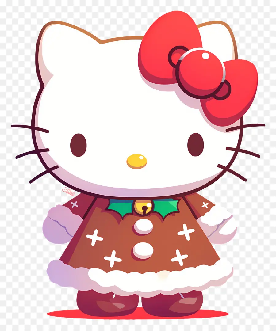 Olá Kitty Natal，Gato De Desenho Animado PNG