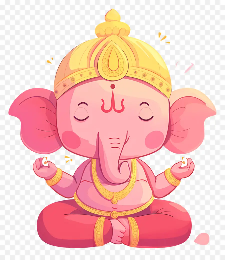 Senhor Ganesha，Elefante Rosa PNG