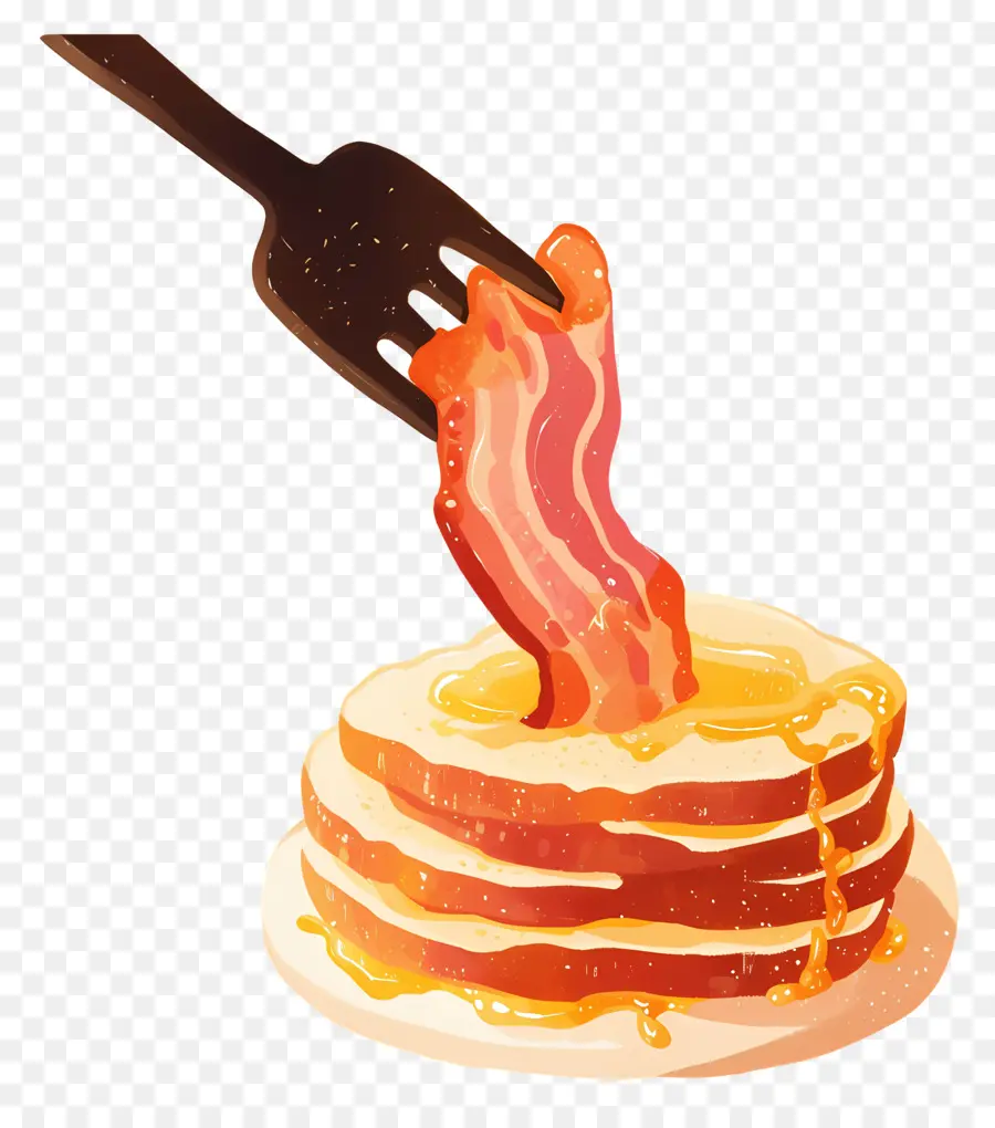 Dia Nacional Do Bacon，Bacon E Panquecas PNG