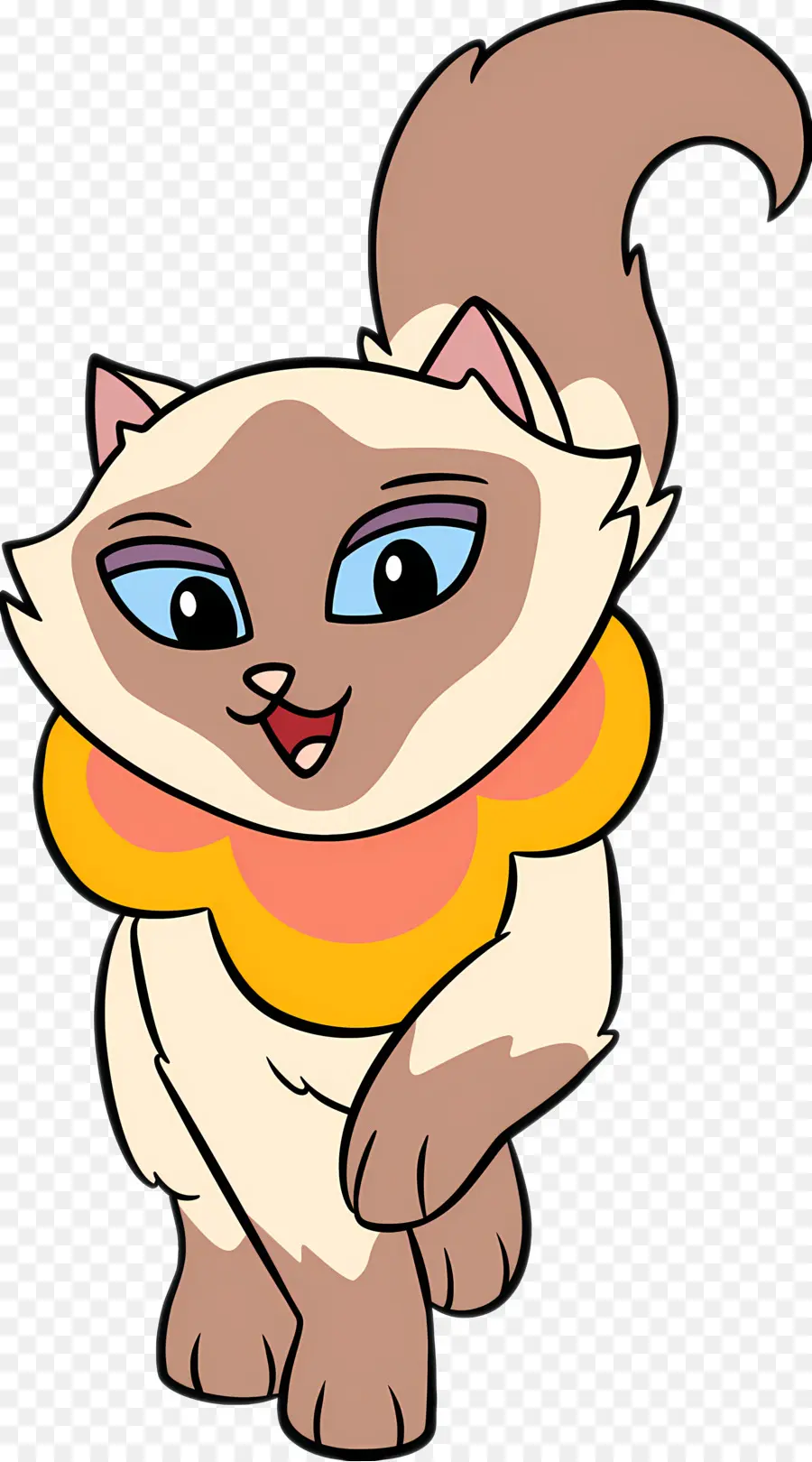 Personagem De Desenho Animado，Gato Fofo De Desenho Animado PNG