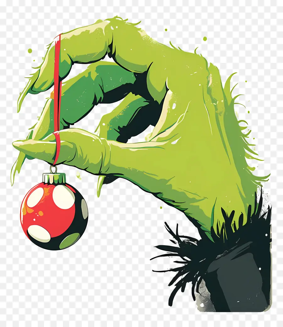 Grinch，Mão Verde PNG