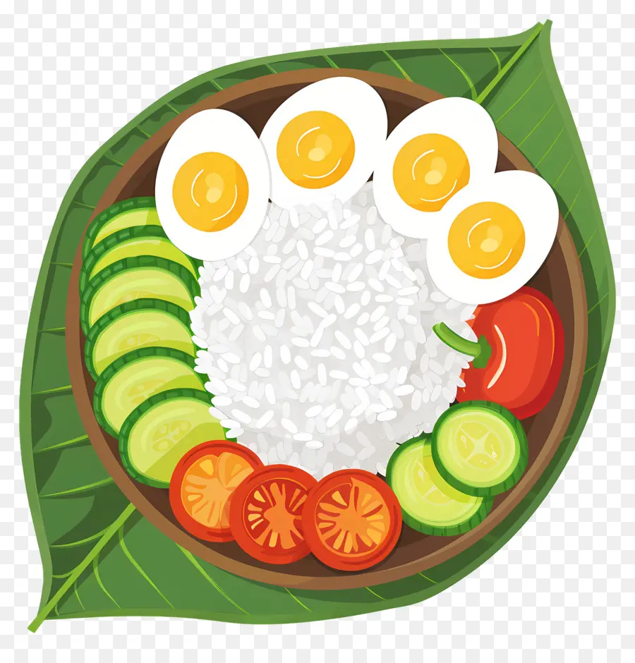 Nasi Lemak，Arroz Com Legumes E Ovos PNG