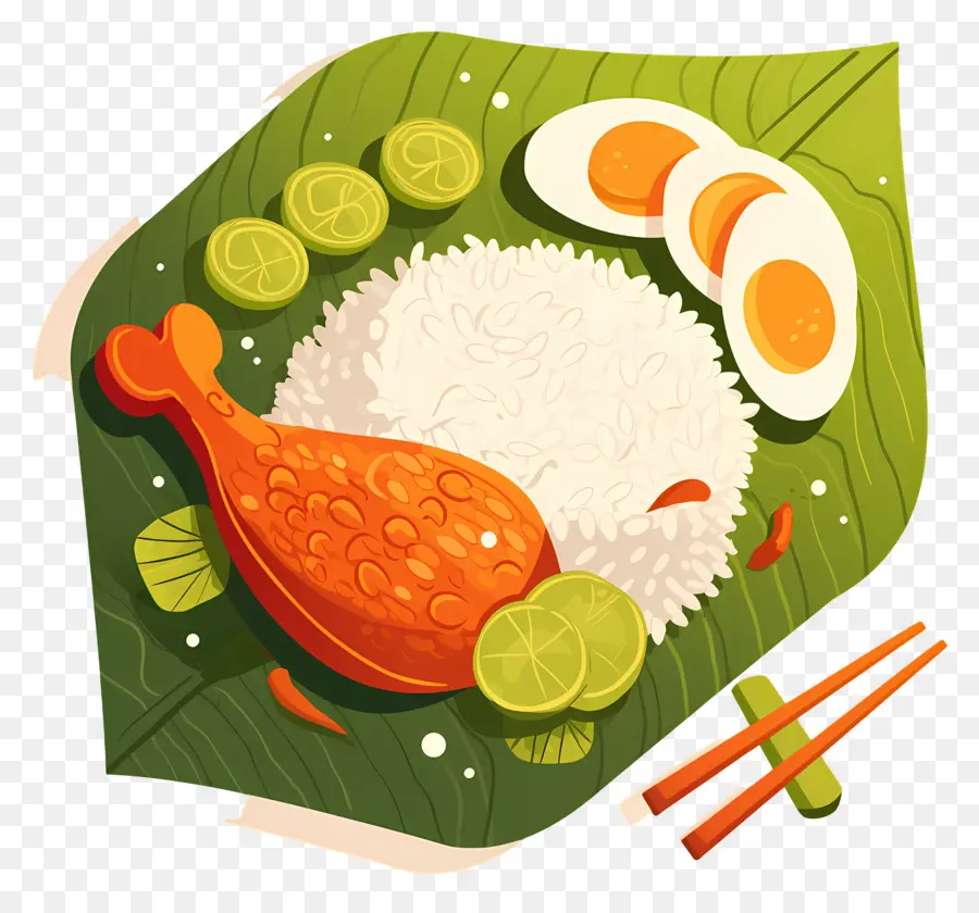 Nasi Lemak，Arroz E Frango PNG