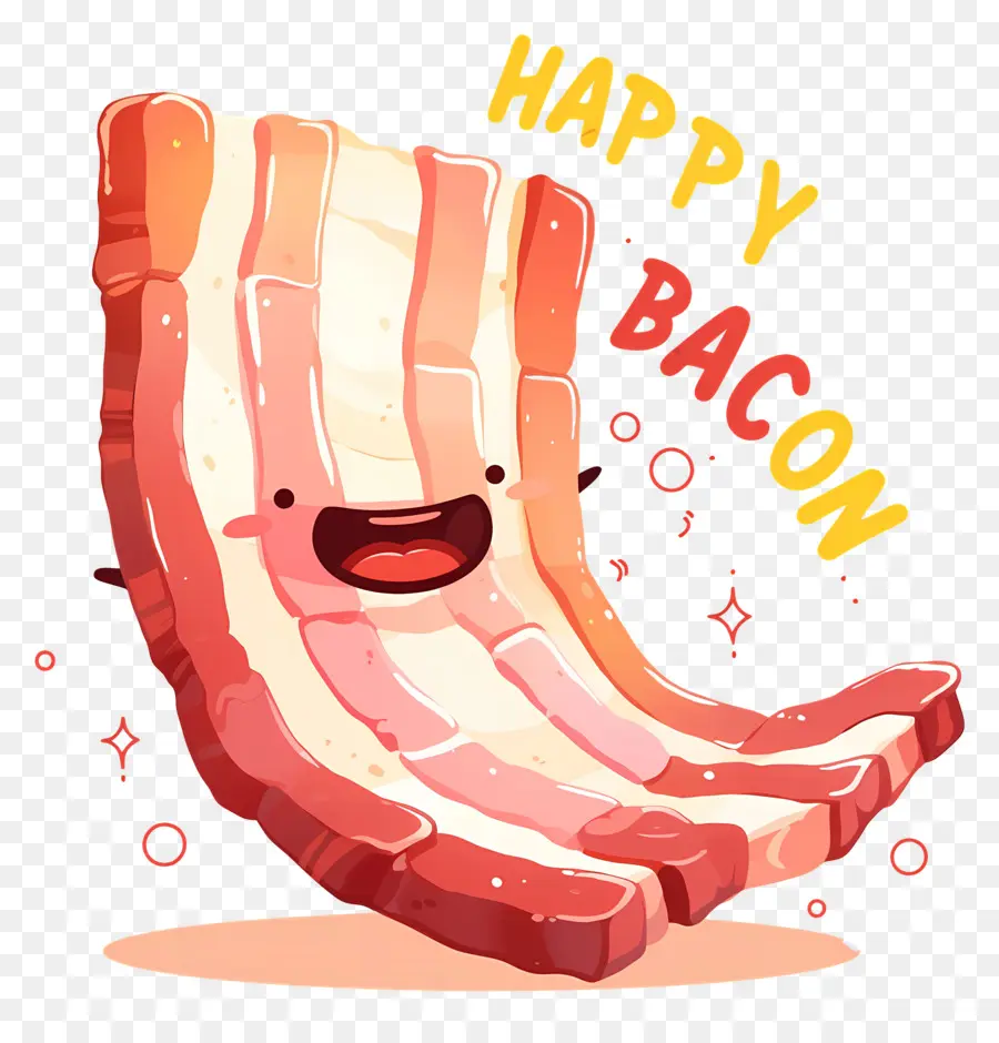 Dia Nacional Do Bacon，Bacon Feliz PNG