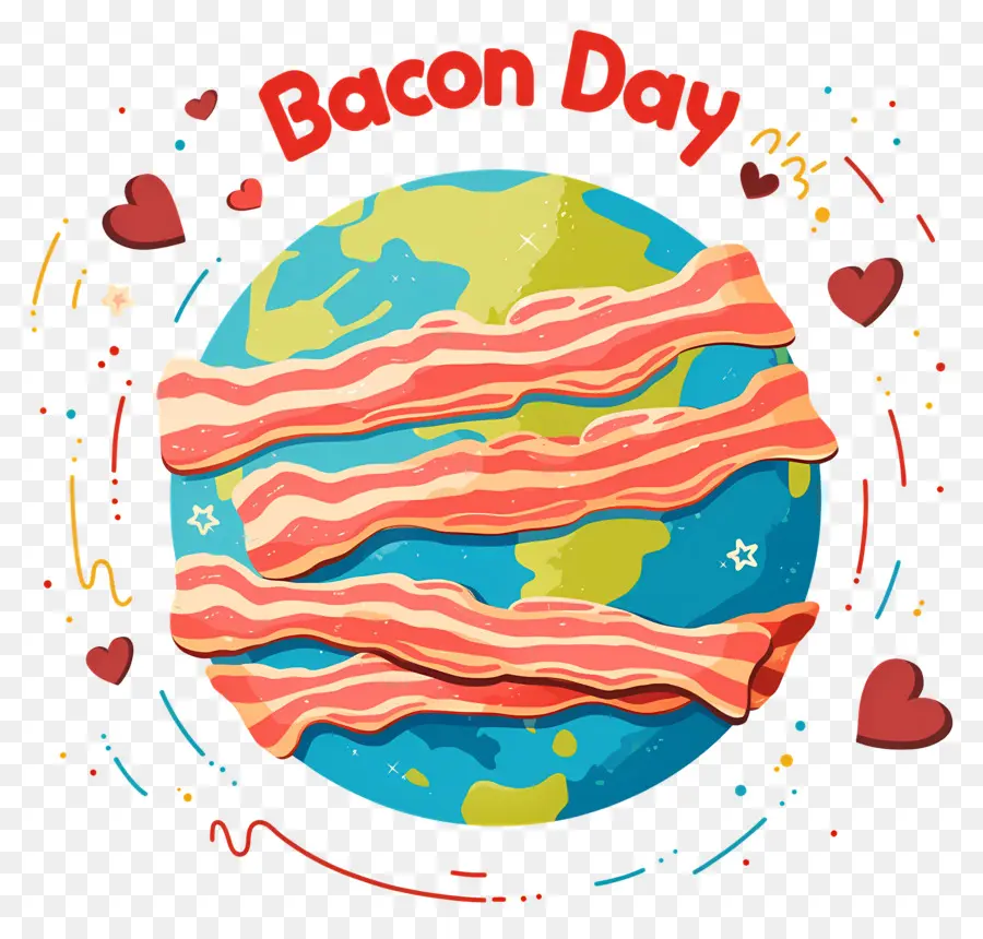 Dia Nacional Do Bacon，Dia Do Bacon Com A Terra PNG