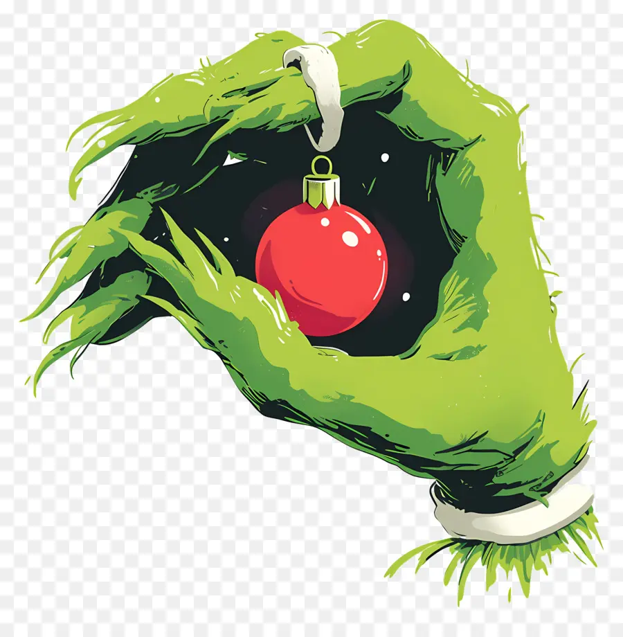 Grinch，Mão Verde PNG