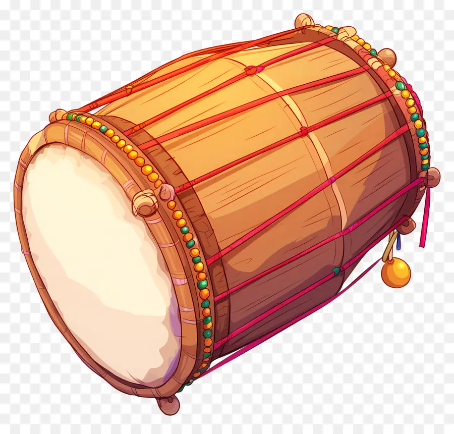 Dhol Lohri，Tambor Marrom PNG