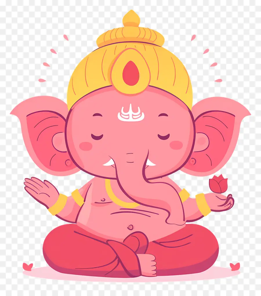 Senhor Ganesha，Elefante Rosa PNG