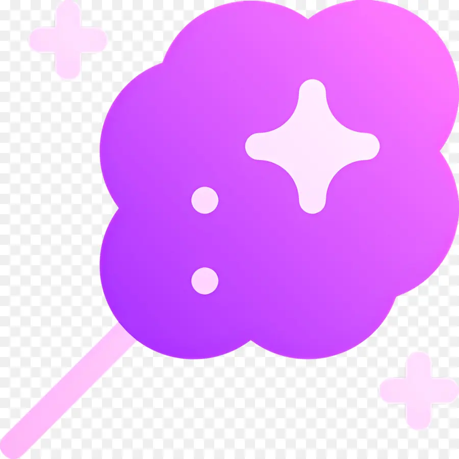 Algodão Doce，Algodão Doce Roxo PNG