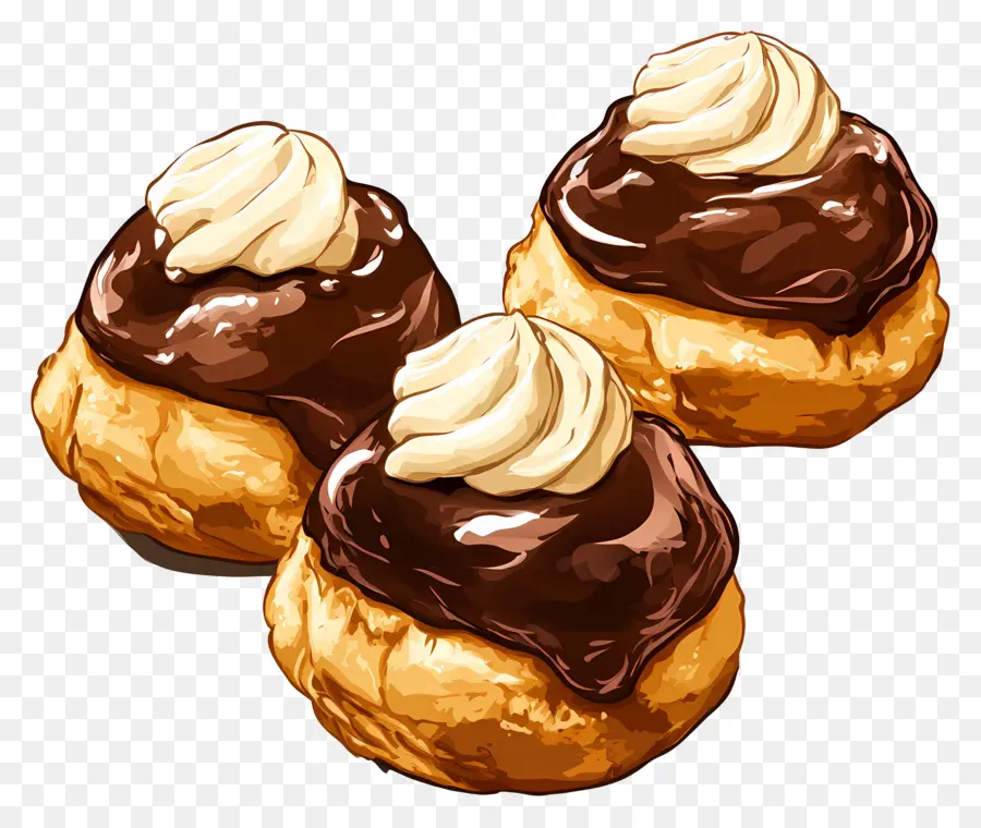 Profiterol，Folhados De Creme PNG