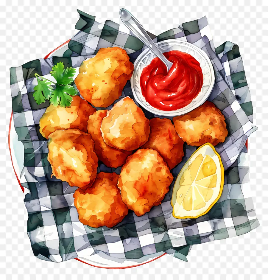 Nuggets De Frango Frito，Pepitas Fritas PNG