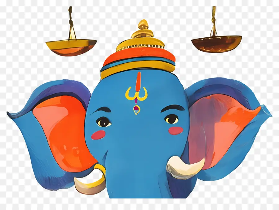 Ganesha Chaturthi，Elefante Azul PNG