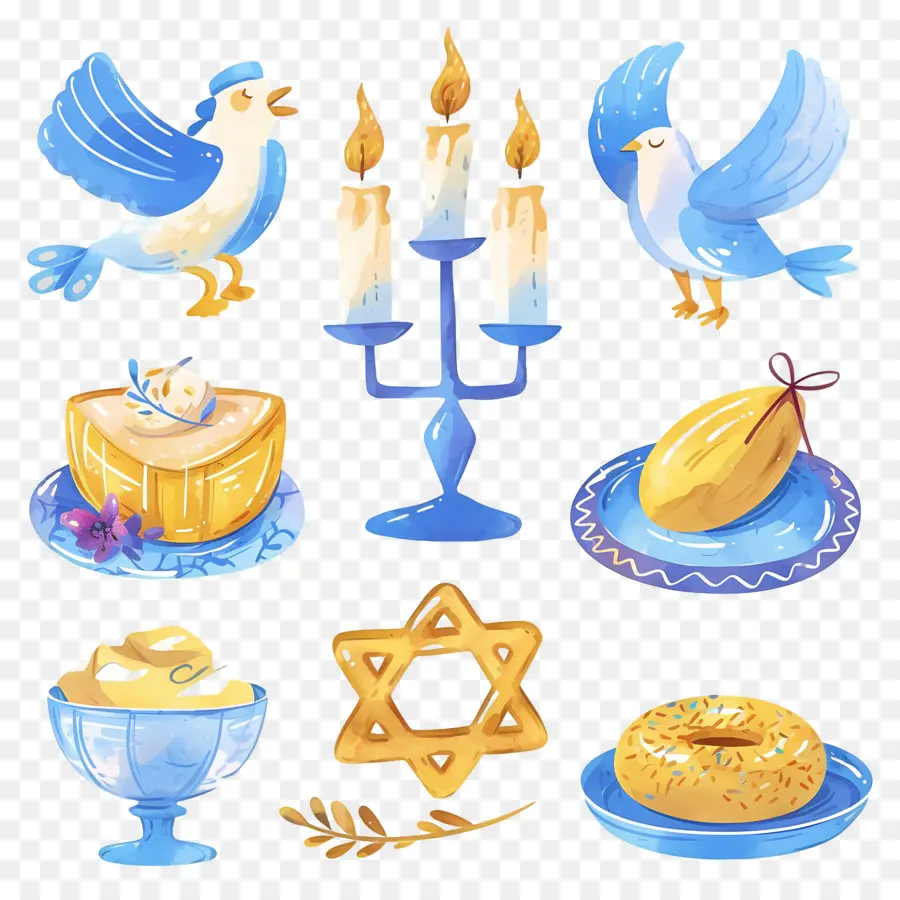 Decoração De Hanukkah，Símbolos De Hanukkah PNG