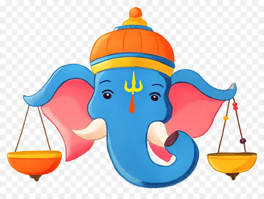 Ganesha Chaturthi，Elefante Azul PNG