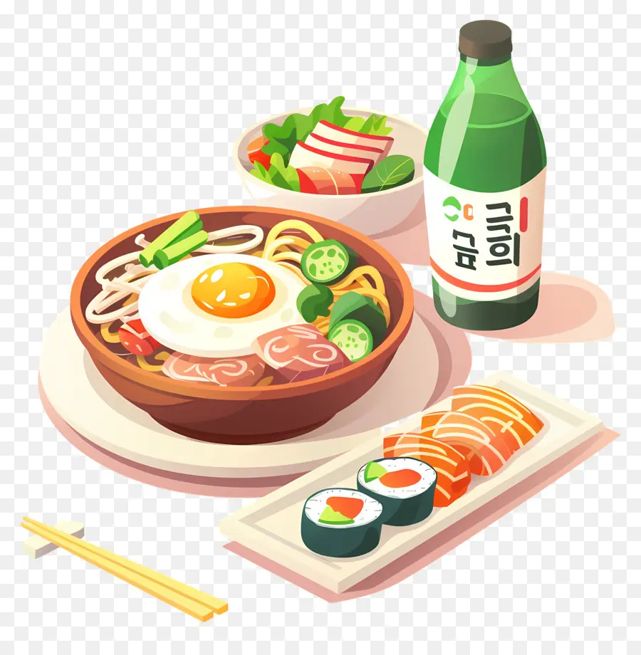 Comida Coreana，Garrafa PNG