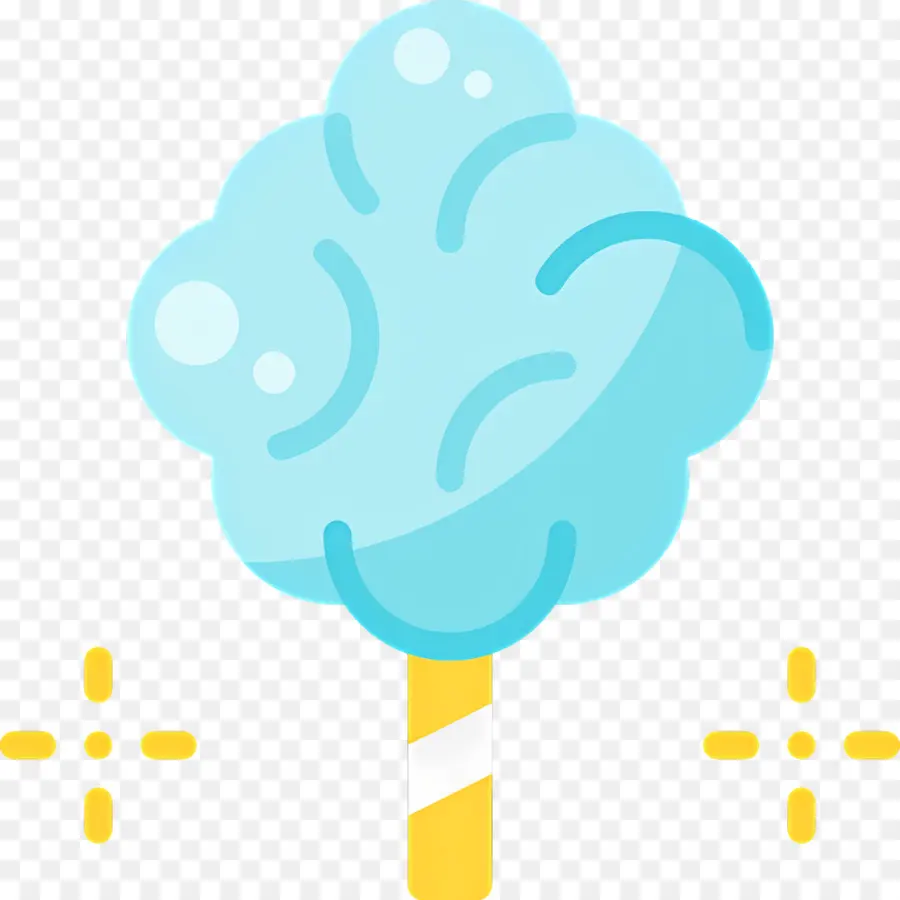 Algodão Doce，Algodão Doce Azul PNG