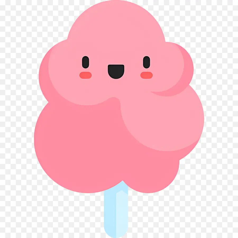 Algodão Doce，Algodão Doce Rosa Com Rosto PNG