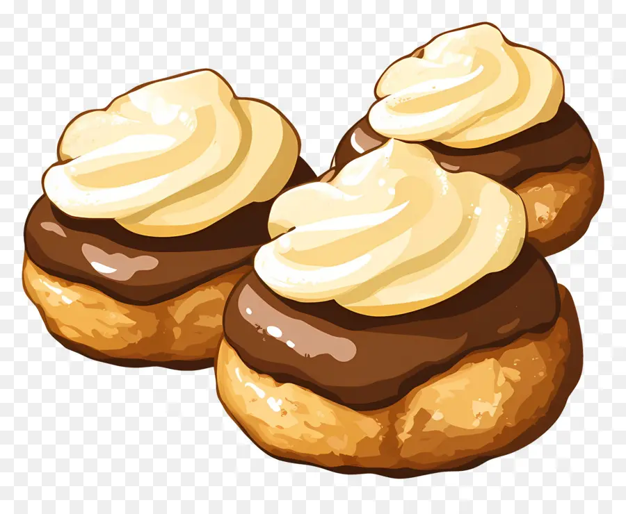 Profiterol，Folhado De Creme PNG