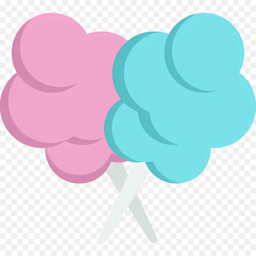 Algodão Doce，Algodão Doce Rosa E Azul PNG