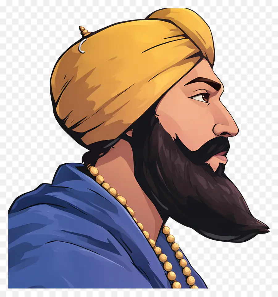 Guru Govind Singh Jayanti，Homem De Turbante Apontando PNG