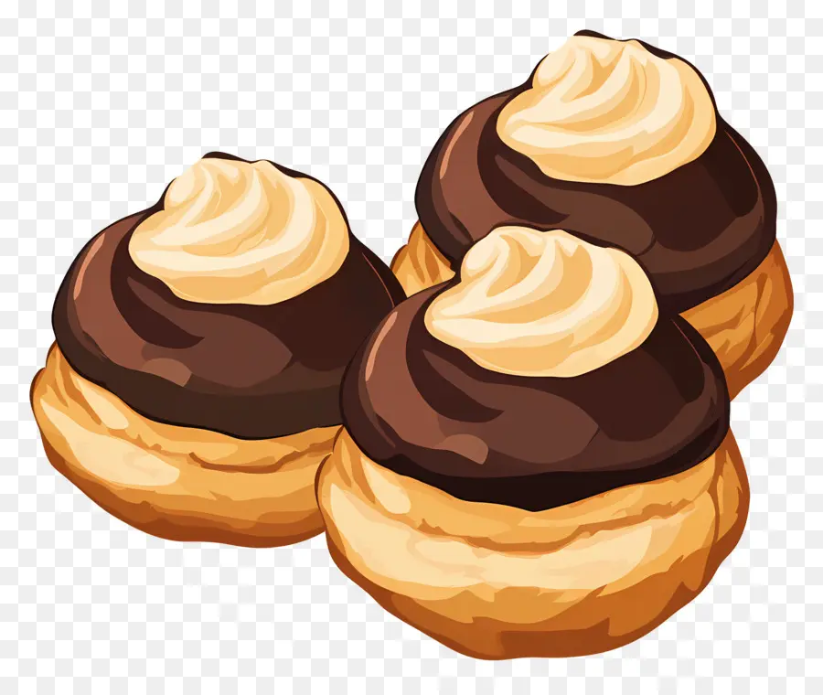 Profiterol，Folhado De Creme PNG