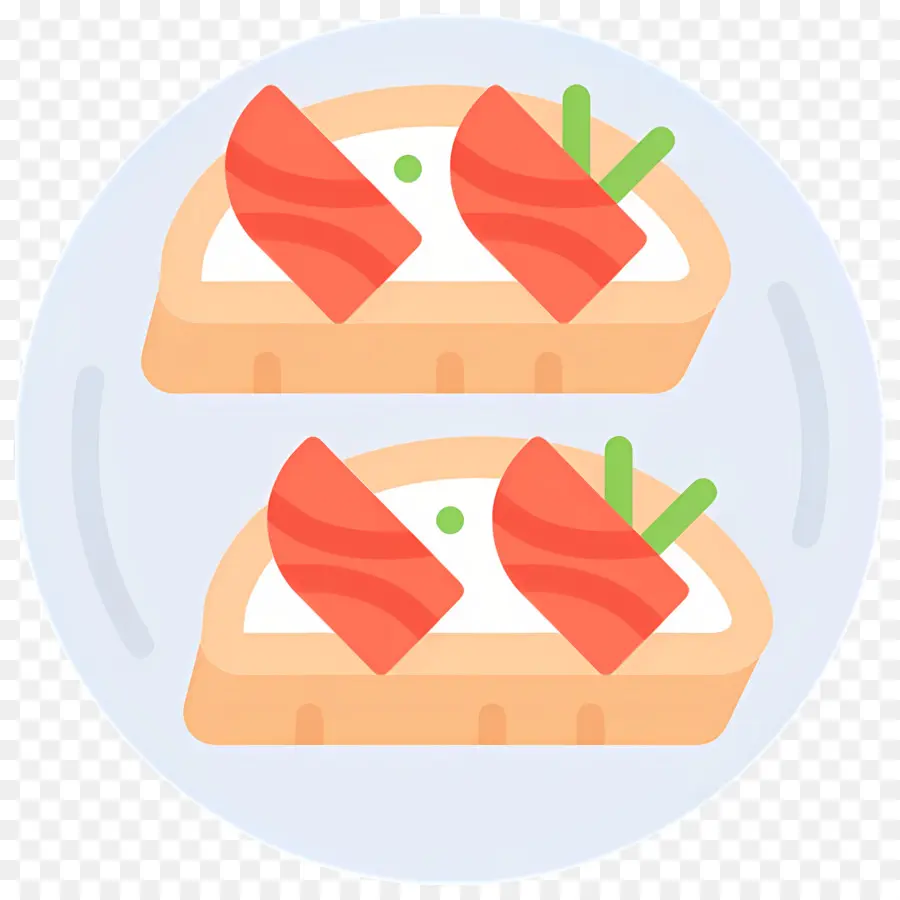 Bruschetta，Canapé De Salmão PNG