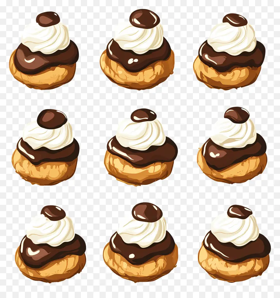 Profiterol，Folhado De Creme PNG