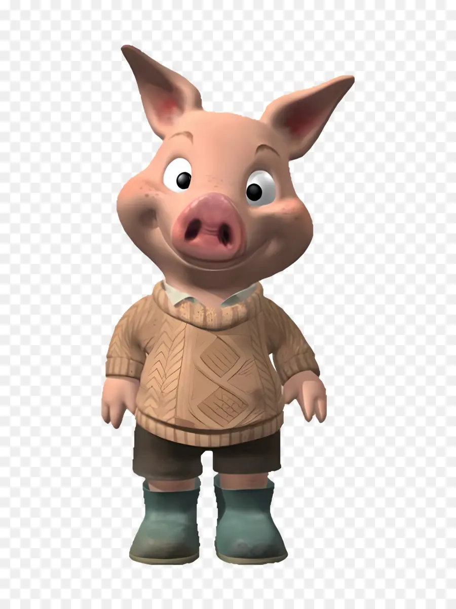 Pigley，Porco De Desenho Animado Em Suéter PNG