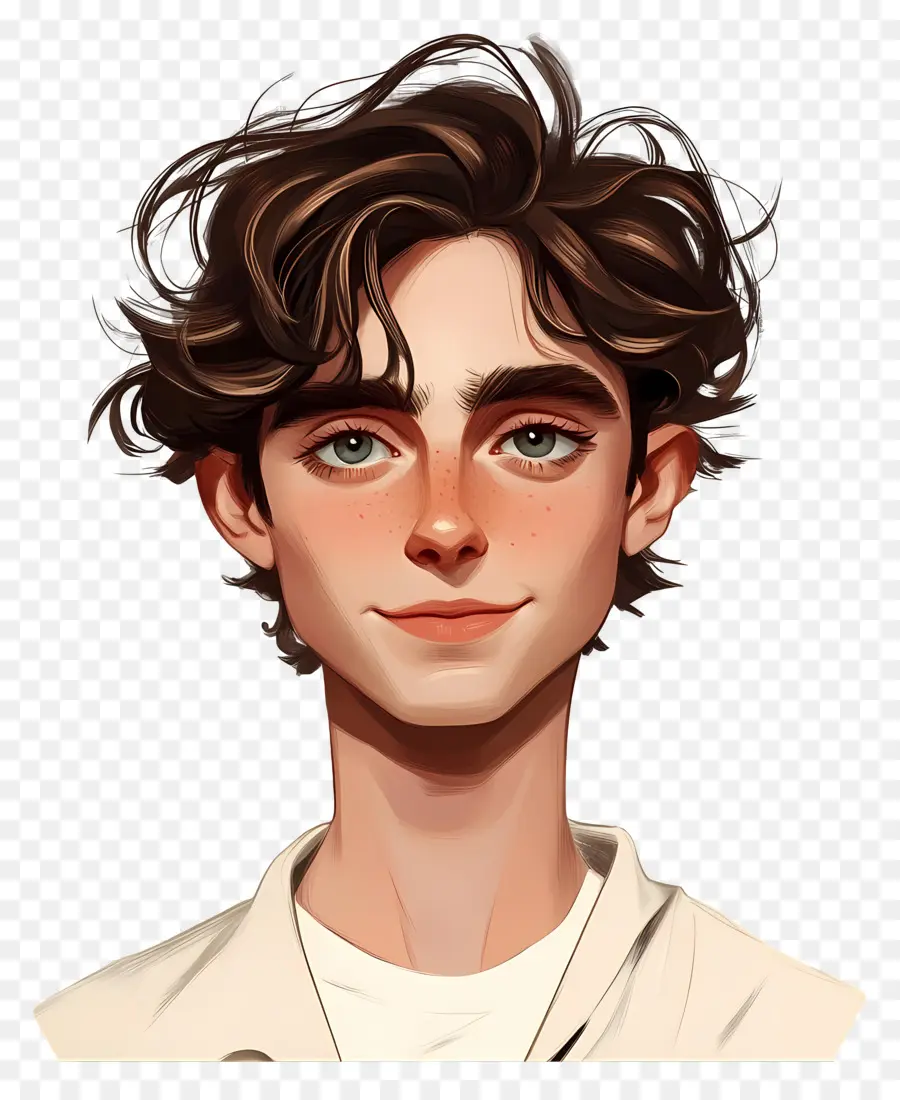 Timótee Chalamet，Jovem Ilustrado PNG