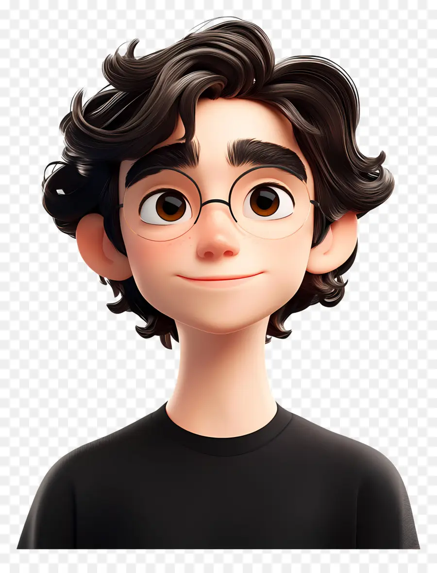 Timótee Chalamet，Menino Animado Com óculos PNG